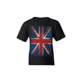 thumbnail image 1 of Shop4Ever Kids Union Jack British Flag UK Graphic Child's Youth T-Shirt Small Black, 1 of 4