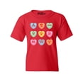 thumbnail image 1 of Shop4Ever Kids Valentine's Day Candy Hearts Conversation Heart Graphic Child's Youth T-Shirt Large Red, 1 of 4