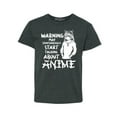 thumbnail image 1 of Shop4Ever Kids Warning May Start Spontaneously Talking About Anime Graphic Child's Youth T-Shirt Large Dark Heather, 1 of 4