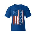 thumbnail image 1 of Shop4Ever Kids We The People American Flag Graphic Child's Youth T-Shirt Medium Royal Blue, 1 of 4