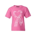 thumbnail image 1 of Shop4Ever Kids White Ribbon Heart Montage Cloud Breast Cancer Graphic Child's Youth T-Shirt Medium Azalea Pink, 1 of 4