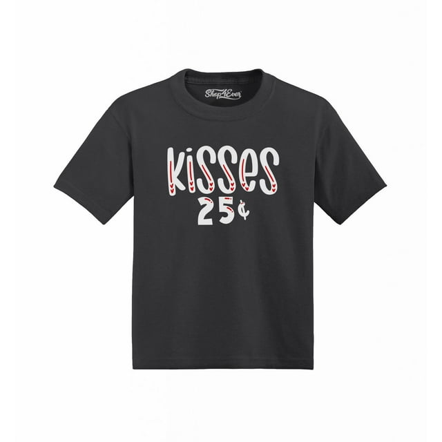 Shop4Ever Kisses 25 Cents Valentine's Day Baby Toddler's Cotton TShirt