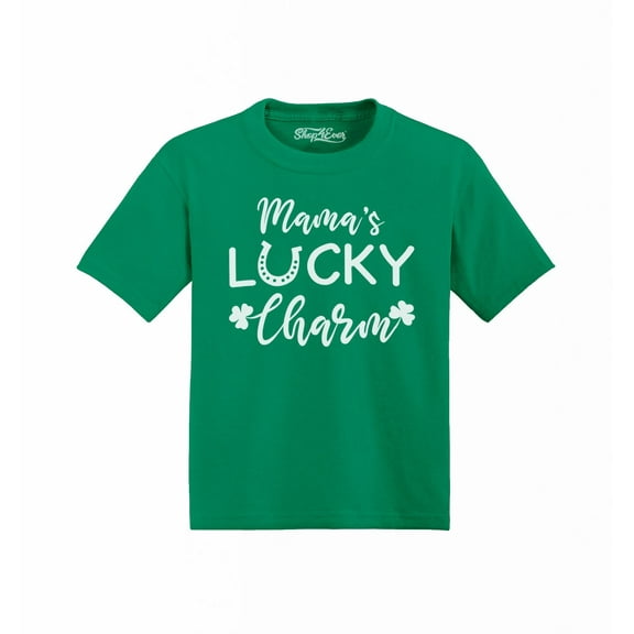 Shop4Ever Mama's Lucky Charm St. Patrick's Day Toddler's Cotton T-Shirt 2T Green