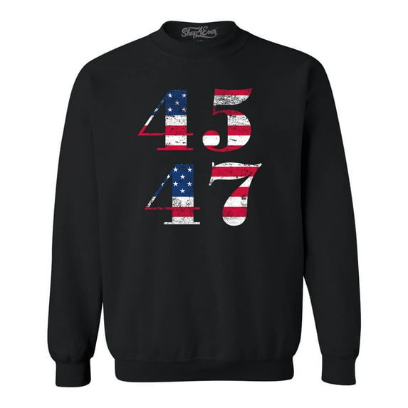Shop4Ever Men's 45 47 Crewneck Sweatshirt X-Large Black