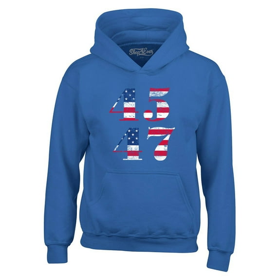 Shop4Ever Men's 45 47 Hooded Sweatshirt Hoodie Medium Royal Blue