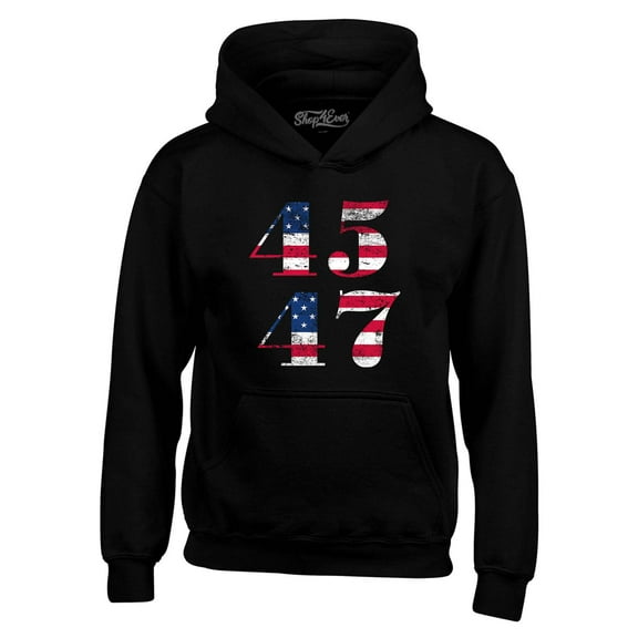 Shop4Ever Men's 45 47 Hooded Sweatshirt Hoodie XXXXX-Large Black