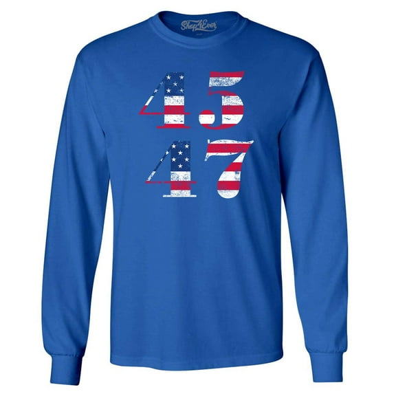 Shop4Ever Men's 45 47 Long Sleeve Shirt Small Royal Blue