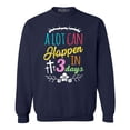 thumbnail image 1 of Shop4Ever Men's A Lot Can Happen in 3 Days Easter Christian Crewneck Sweatshirt Small Navy, 1 of 5