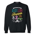 thumbnail image 1 of Shop4Ever Men's A Lot Can Happen in 3 Days Easter Christian Crewneck Sweatshirt X-Large Black, 1 of 5