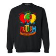 thumbnail image 1 of Shop4Ever Men's Accept Understand Love Autism Awareness Balloons Crewneck Sweatshirt Medium Black, 1 of 5