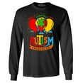 thumbnail image 1 of Shop4Ever Men's Accept Understand Love Autism Awareness Balloons Long Sleeve Shirt Medium Black, 1 of 5