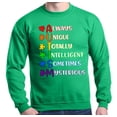 thumbnail image 1 of Shop4Ever Men's Always Unique Autism Awareness Crewneck Sweatshirt X-Large Irish Green, 1 of 5