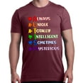 thumbnail image 1 of Shop4Ever Men's Always Unique Autism Awareness Graphic T-shirt Medium Maroon, 1 of 5