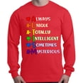 thumbnail image 1 of Shop4Ever Men's Always Unique Autism Awareness Long Sleeve Shirt Large Red, 1 of 5