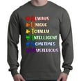 thumbnail image 1 of Shop4Ever Men's Always Unique Autism Awareness Long Sleeve Shirt Small Charcoal, 1 of 5