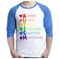 thumbnail image 1 of Shop4Ever Men's Always Unique Autism Awareness Raglan Baseball Shirt Large White/Blue, 1 of 5