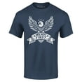 thumbnail image 1 of Shop4Ever Men's America First Eagle USA Patriotic Graphic T-shirt X-Large Navy, 1 of 5