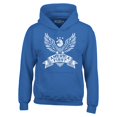 thumbnail image 1 of Shop4Ever Men's America First Eagle USA Patriotic Hooded Sweatshirt Hoodie Large Royal Blue, 1 of 5