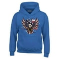 thumbnail image 1 of Shop4Ever Men's American Bald Eagle USA Flag Hooded Sweatshirt Hoodie X-Large Royal Blue, 1 of 5