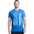 thumbnail image 1 of Shop4Ever Men's American Flag Blue Line Patriotic 4th of July Graphic T-shirt Large Royal Blue, 1 of 5