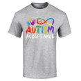 thumbnail image 1 of Shop4Ever Men's Autism Acceptance Infinity Symbol Graphic T-shirt XXXX-Large Sports Grey, 1 of 5