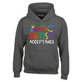 thumbnail image 1 of Shop4Ever Men's Autism Acceptance Infinity Symbol Hooded Sweatshirt Hoodie X-Large Charcoal, 1 of 5