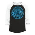 thumbnail image 1 of Shop4Ever Men's Autism Awareness Accept Understand Love Blue Circle Raglan Baseball Shirt XX-Large Black/White, 1 of 4