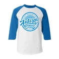 thumbnail image 1 of Shop4Ever Men's Autism Awareness Accept Understand Love Circle Raglan Baseball Shirt Small White/Blue, 1 of 5
