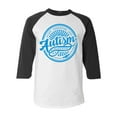 thumbnail image 1 of Shop4Ever Men's Autism Awareness Accept Understand Love Circle Raglan Baseball Shirt X-Large White/Black, 1 of 5