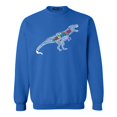 thumbnail image 1 of Shop4Ever Men's Autism Awareness Dinosaur Word Cloud Crewneck Sweatshirt XXX-Large Royal Blue, 1 of 5
