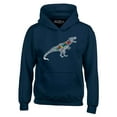 thumbnail image 1 of Shop4Ever Men's Autism Awareness Dinosaur Word Cloud Hooded Sweatshirt Hoodie Small Navy, 1 of 5