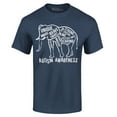 thumbnail image 1 of Shop4Ever Men's Autism Awareness Elephant Graphic T-shirt XXXX-Large Navy, 1 of 5
