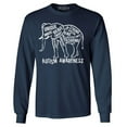 thumbnail image 1 of Shop4Ever Men's Autism Awareness Elephant Long Sleeve Shirt Medium Navy, 1 of 5