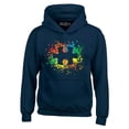 thumbnail image 1 of Shop4Ever Men's Autism Awareness Splatter Paint Puzzle Piece Hooded Sweatshirt Hoodie XX-Large Navy, 1 of 5