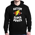 thumbnail image 1 of Shop4Ever Men's Autism Is My Super Power Autism Awareness Hooded Sweatshirt Hoodie Large Black, 1 of 5