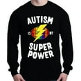 thumbnail image 1 of Shop4Ever Men's Autism Is My Super Power Autism Awareness Long Sleeve Shirt Large Black, 1 of 5