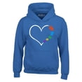 thumbnail image 1 of Shop4Ever Men's Autism Love Heart Puzzle Pieces Hooded Sweatshirt Hoodie XX-Large Royal Blue, 1 of 5
