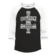 thumbnail image 1 of Shop4Ever Men's Autism Puzzle Cloud Raglan Baseball Shirt X-Small Black/White, 1 of 4
