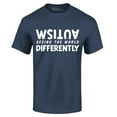 thumbnail image 1 of Shop4Ever Men's Autism Seeing the World Differently Graphic T-shirt XXX-Large Navy, 1 of 5
