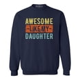 thumbnail image 1 of Shop4Ever Men's Awesome Like My Daughter Crewneck Sweatshirt Medium Navy, 1 of 5
