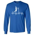 thumbnail image 1 of Shop4Ever Men's Basketball Player Slam Dunk Heartline Heartbeat Long Sleeve Shirt XX-Large Royal Blue, 1 of 5