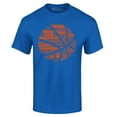 thumbnail image 1 of Shop4Ever Men's Basketball Word Cloud Orange Ball Silhouette Graphic T-shirt XXX-Large Royal Blue, 1 of 5