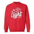 thumbnail image 1 of Shop4Ever Men's Be The Light Matthew 5:14 Crewneck Sweatshirt XXX-Large Red, 1 of 5