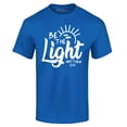 thumbnail image 1 of Shop4Ever Men's Be The Light Matthew 5:14 Graphic T-shirt Small Royal Blue, 1 of 5