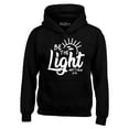 thumbnail image 1 of Shop4Ever Men's Be The Light Matthew 5:14 Hooded Sweatshirt Hoodie Large Black, 1 of 5