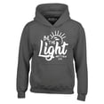 thumbnail image 1 of Shop4Ever Men's Be The Light Matthew 5:14 Hooded Sweatshirt Hoodie Small Charcoal, 1 of 5