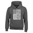 thumbnail image 1 of Shop4Ever Men's Best Bonus Dad Ever American Flag Patriotic Hooded Sweatshirt Hoodie Small Charcoal, 1 of 5