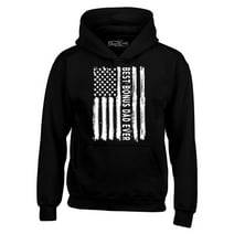 Shop4Ever Men's Best Bonus Dad Ever American Flag Patriotic Hooded Sweatshirt Hoodie XXX-Large Black