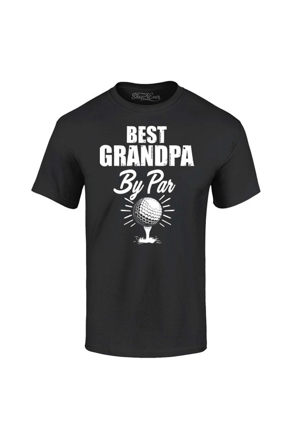 Men's Best Grandpa By Par Golf Father's Day Graphic T-shirt XX-Large Black