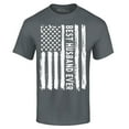 thumbnail image 1 of Shop4Ever Men's Best Husband Ever American Flag Patriotic Graphic T-shirt X-Large Charcoal, 1 of 5